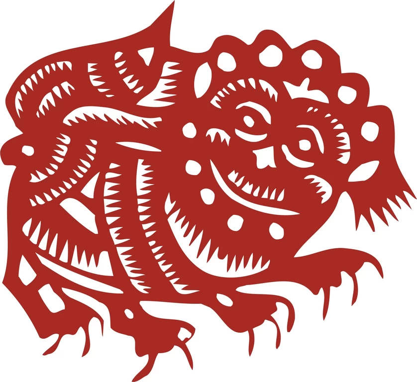 中国风中式传统喜庆民俗人物动物窗花剪纸插画边框AI矢量PNG素材【213】